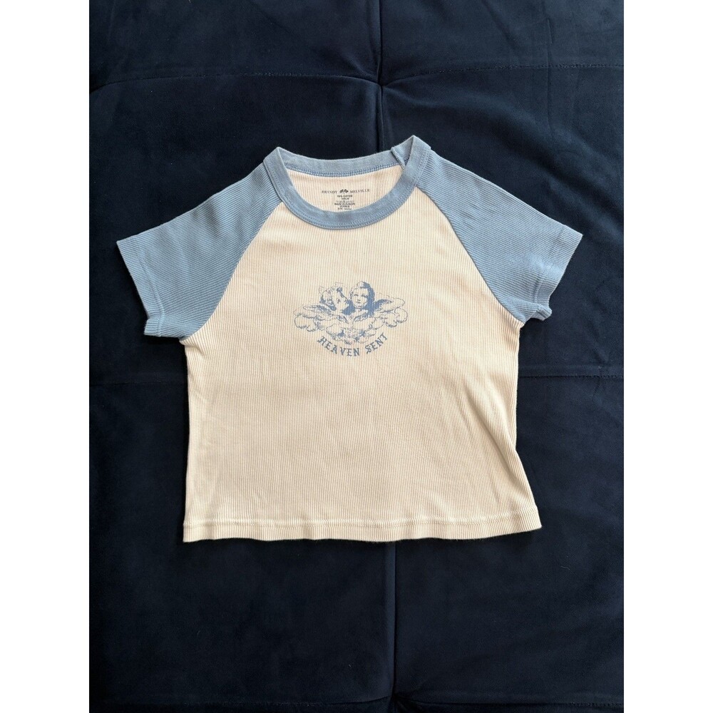 Brandy Melville Girls Heaven Sent Ribbed T-shirt